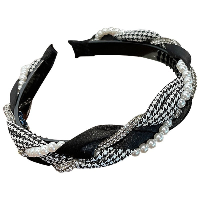 Wholesale French High-end Hair Accessories Pearl Headband Non-slip Hair Clip